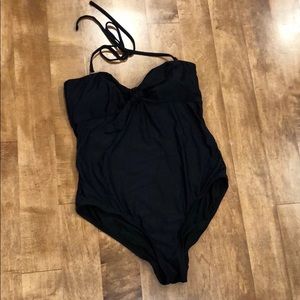 Anthropologie Black One Piece Convertible Swimsuit